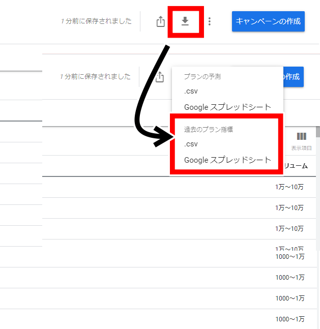 検索ボリュームの調査手順5